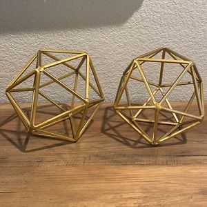 Better Homes & Gardens 5" W x 6" H Icosahedron Iron Geometric Tabletop Sculpture